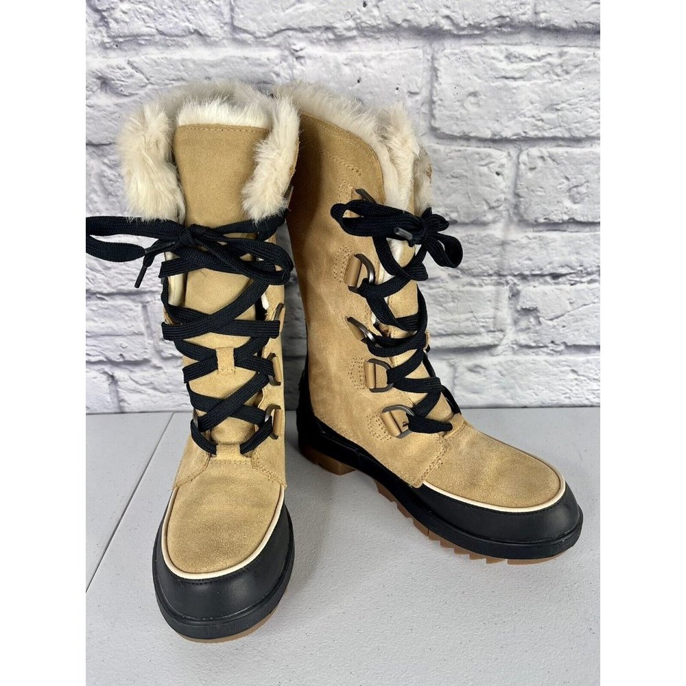 SOREL Women's Tan Tivoli IV Tall Lace Up Boot US 8